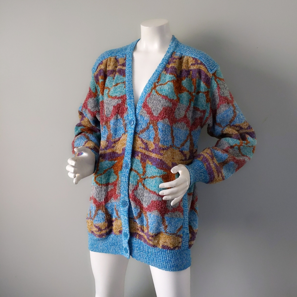 Vintage 70s 🎉HP🎉 Missoni Archival Giraffe Rainbow Oversized Cardigan M L